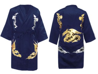 Bata de boxeo personalizada : KNFIR-201 - Azul Marino