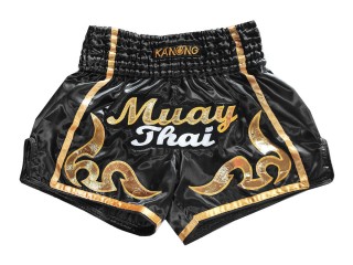 Pantalones de Boxeo Retro Kanong : KNSRTO-232-Negro