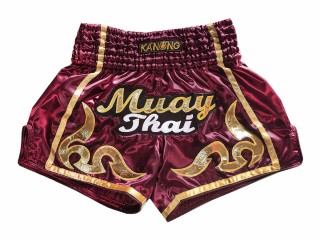 Pantalones de Boxeo Retro Kanong : KNSRTO-232-Granate