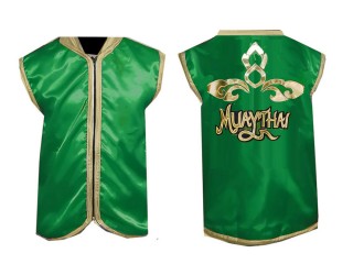 Chaqueta de ring de boxeo personalizada: KNCMJ-121-Verde