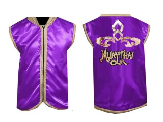 Chaqueta de ring de boxeo personalizada : KNCMJ-121-Púrpura
