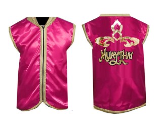 Chaqueta de ring de boxeo personalizada : KNCMJ-121-Rose