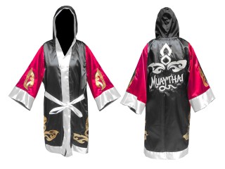 Bata de boxeo personalizada : KNFIR-143-Rose-Negro