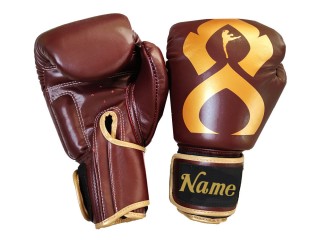 Guantes de boxeo de piel personalizados : KNGCUST-R-423