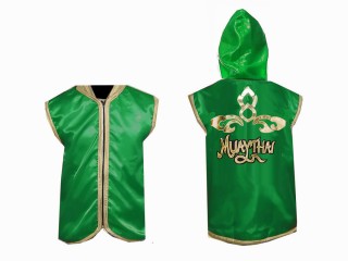 Chaqueta de ring de boxeo personalizada : Verde Diseño tailandés