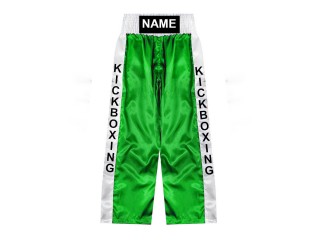 Pantalón de kickboxing personalizado : KNPANTS-001-Verde