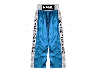Pantalón de kickboxing personalizado : KNPANTS-001-Azul celeste