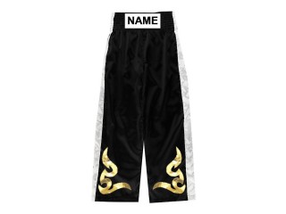 Pantalón de kickboxing personalizado : KNPANTS-002-Negro