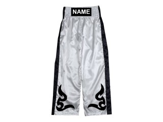 Pantalón de kickboxing personalizado : KNPANTS-002-Blanco
