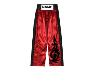 Pantalón de kickboxing personalizado : KNPANTS-003-Rojo