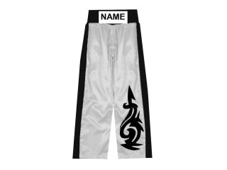 Pantalón de kickboxing personalizado : KNPANTS-003-Blanco