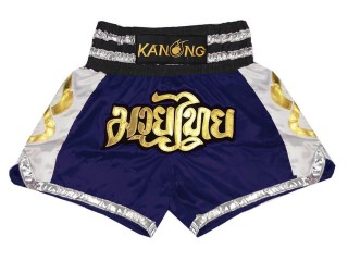 Shorts de kickboxing Kanong : KNS-141-Azul marino