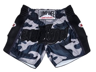 Shorts de kickboxing Lumpinee : LUM-052-Negro-camuflaje
