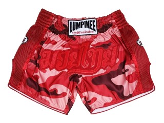 Shorts de kickboxing Lumpinee : LUM-052-Rojo-camuflaje