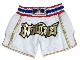 Shorts de kickboxing Lumpinee : LUMRTO-006-Blanco