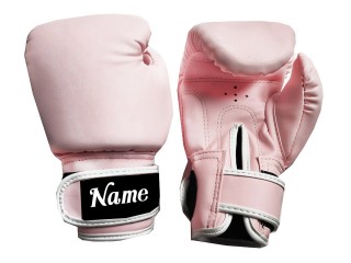 Guantes de boxeo personalizados para niños : KNGCUST-KIDS-438 Rosa