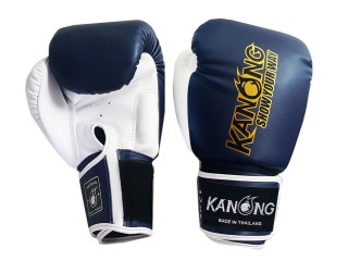 Guantes de boxeo Kanong : Azul marino y Blanco