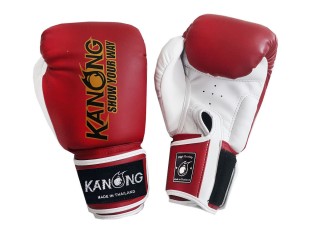Guantes de boxeo Kanong : Rojo y Blanco