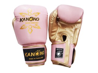 Guantes de boxeo de entrenamiento Kanong : Thai Power Rosa y Oro