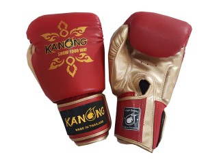 Guantes de kickboxing para niños Kanong : Thai Power Rojo y Oro