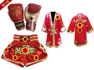 Set de boxeo personalizado para niños (7-13 años) : Rojo