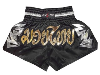 Pantalones boxeo para niños Boxsense : BXSKID-010-Negro