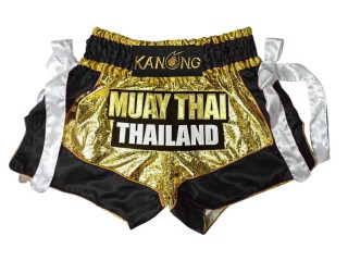Pantalon de kickboxing Kanong : KNS-152-Oro-Negro
