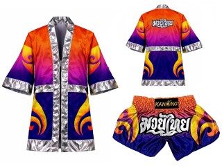 Set de boxeo: bata de boxeo y pantalones cortos de kickboxing : SET-507