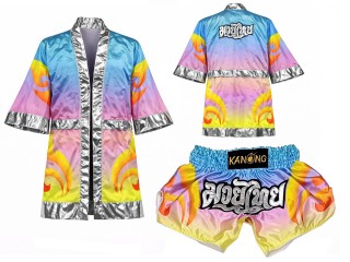 Set de boxeo: bata de boxeo y pantalones cortos de kickboxing : SET-508