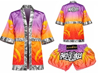 Set de boxeo: bata de boxeo y pantalones cortos de kickboxing : SET-509