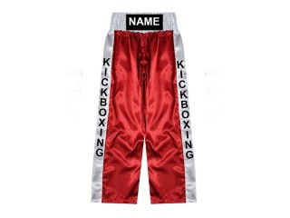 Pantalón de kick boxing personalizado : KNPANTS-001-Rojo