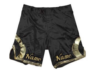 Pantalones de MMA personalizados con nombre : Negro