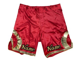 Pantalones de MMA personalizados con nombre : Rojo