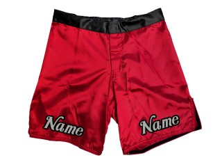 Shorts de MMA personalizados añaden nombre : Rojo