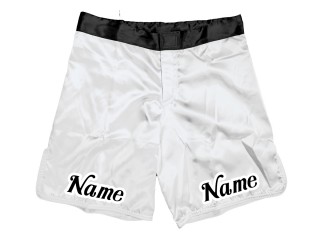 Pantalones MMA con diseño personalizado y nombre : Blanco