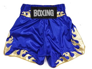 Calzoncillos de boxeo : KNBSH-038-Azul con llama