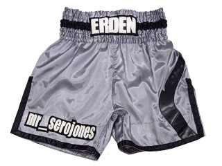 Pantalon de boxeo personalizados : KNBXCUST-2049-Gris