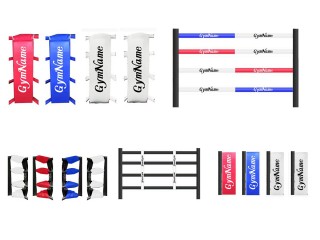 Juego de fundas personalizadas para ring de boxeo : Rojo/Azul/Blanco