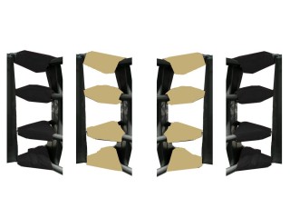 Accesorios para ring de Muay Thai, Cubiertas de tensor para ring de boxeo (juego de 16) : Negro/Oro