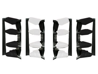 Accesorios para ring de boxeo, Cubiertas de tensor para ring de boxeo  (juego de 16) : Blanco/Negro