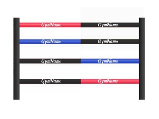 Custom 16 pcs x 3m Fundas para cuerdas de boxeo personalizadas (Ring 4x4 m) : Rojo/Azul/Negro