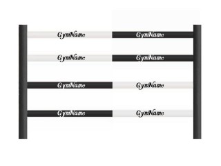 Custom 16 pcs x 3m Fundas para cuerdas de ring (Ring 4x4 m) : Blanco/Negro