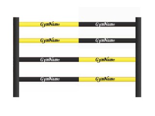 Custom 16 pcs x 5m Fundas para cuerdas de ring personalizadas (Ring 6x6 m - 20 ft) : Amarillo/Negro
