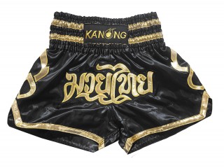 Pantalones cortos de kickboxing Kanong : KNS-121-Negro