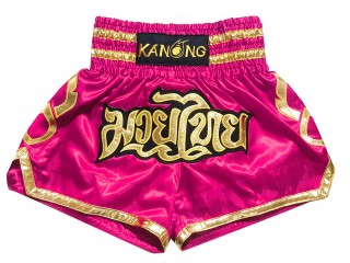 Pantalones de kickboxing Kanong : KNS-121-Rosa oscuro
