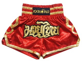 Pantalones de kickboxing Kanong : KNS-121-Rojo