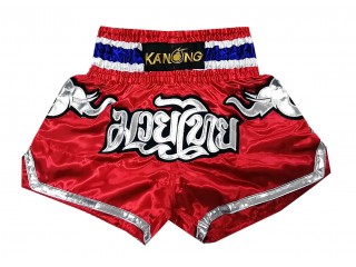 Pantalones de kickboxing Kanong : KNS-125-Rojo