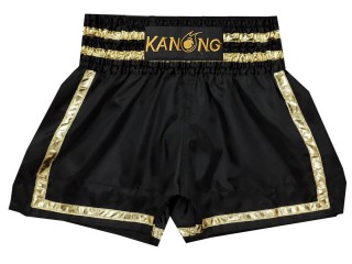 Pantalones cortos Kanong Kickboxing : KNS-140-Negro-Oro