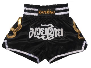 Pantalones de kickboxing Kanong : KNS-143-Negro