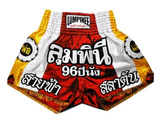 Pantalón corto de kick boxing Lumpinee : LUM-001-Rojo